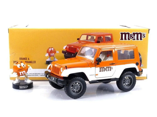 ジープ ラングラー 2007 オレンジ M&M'sフィギュア付き / Jada Toys 1/24 ミニカー