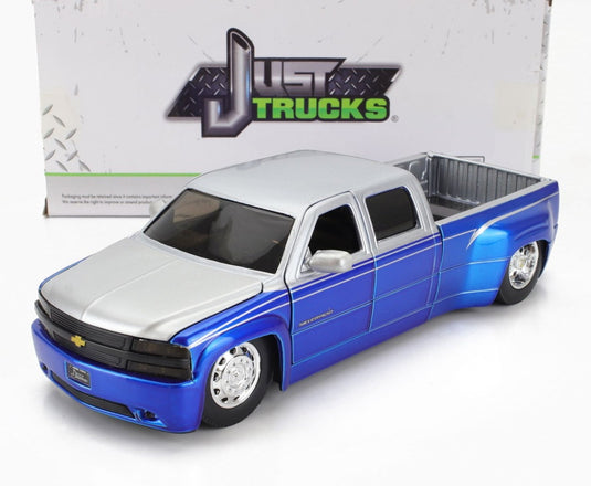 CHEVROLETシボレー シルバラード ピックアップ デュアリー 2007 ブルーシルバー / JADA 1/24 ミニカー