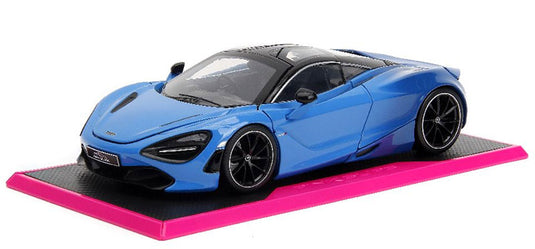 McLarenマクラーレン 720S ブルー 台座付 スポーツカー 模型 ダイキャスト モデル / JADA 1/24 ミニカー 模型