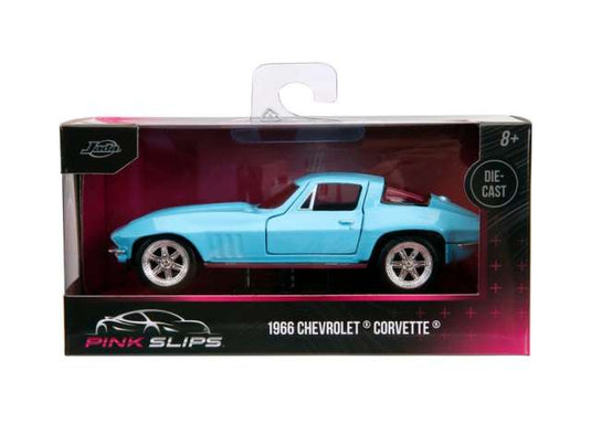 1966 シボレー コルベット ピンクスリップス ブルー Chevrolet / JADA 1/32 ミニカー