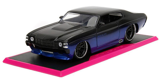 Chevroletシボレー Chevelleシェベル SS 1971 ブラック/ブルー マッスルカー / JADA 1/24 ミニカー 模型