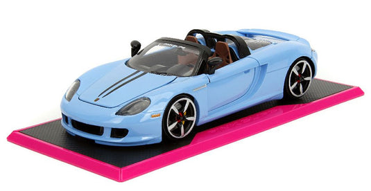 2005 Porsche Carrera GT ライトブルー ベース付き ミニカー / JADA 1/24