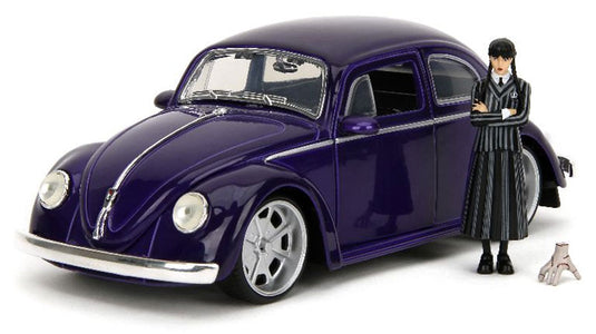 1959 Volkswagen Beetle ウェンズデー & ハンド フィギュア付き ミニカー / JADA 1/24