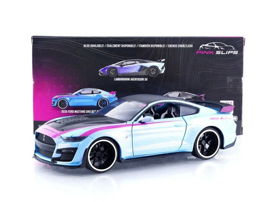 フォード マスタング シェルビー GT500 2020 ライトブルー Pink Slips / Jada Toys 1/24 ミニカー