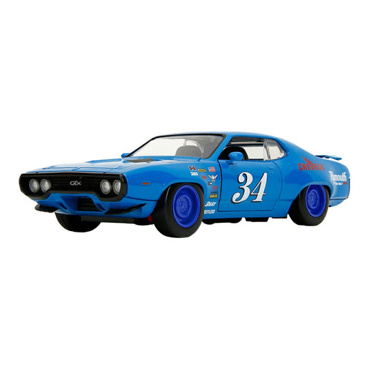 Plymouthプリムス 34 GTX BigTi 1972 Glossy Blue / JADA 1/24 模型