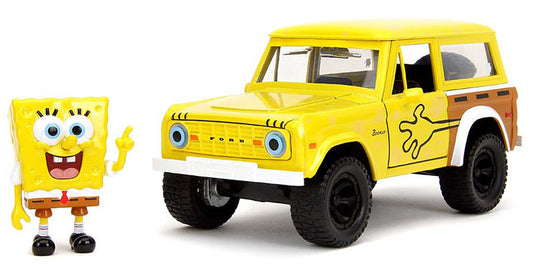 1972 Ford Bronco スポンジボブ フィギュア付き ミニカー / JADA 1/24