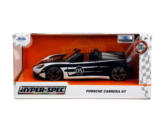 2005 ポルシェ カレラ GT ハイパースペック ホワイト/ブラック ミニカー / JADA 1/24 ミニカー