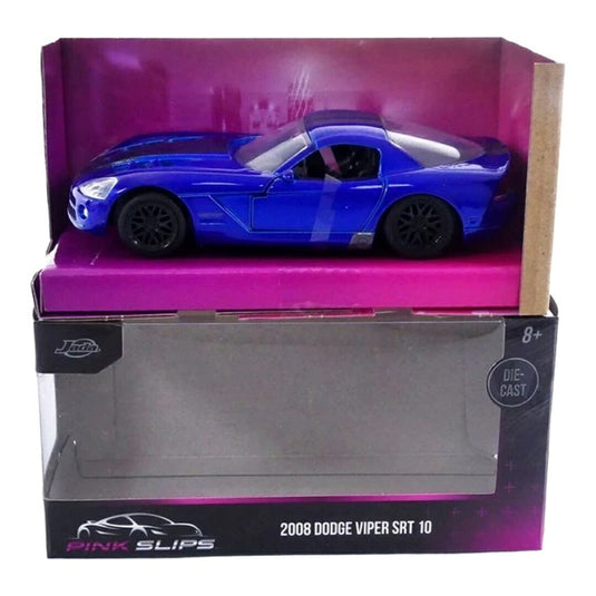ダッジ バイパー SRT 2008 ブルー ピンクスリップス / Jada Toys 1/32 ミニカー