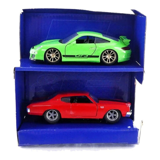 ポルシェ 911 GT3 RS グリーン シボレー シェベル レッド 2台セット ワイルドスピード / JADA 1/32 ミニカー