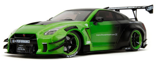 Nissan日産 Skylineスカイライン GT-R (R35) Liberty Walk グリーン 模型 / JADA 1/18 ミニカー 模型