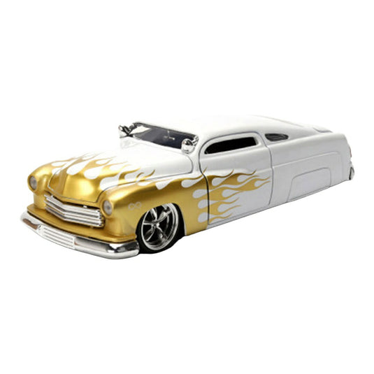 Mercuryマーキュリー 1951 White with Gold Flames BigTim / JADA 1/24 模型