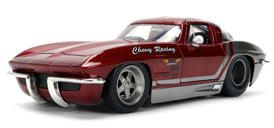 Chevroletシボレー Corvetteコルベット Chevy Racing 1963 スポーツカー 模型 / JADA 1/24 ミニカー 模型