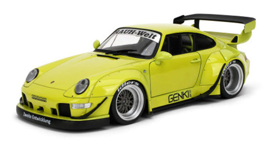 RWB Genki in Yellow Green Pink SlipsFeatur / JADA 1/18 ミニカー 模型