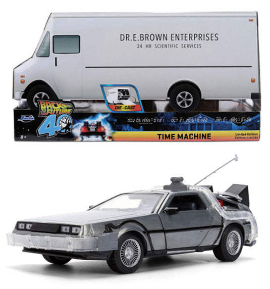 デロリアン タイムマシン 40周年 バック・トゥ・ザ・フューチャー 劇中車 模型 / JADA 1/24 ミニカー 模型