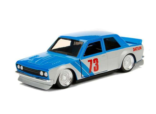 1973 ダットサン 510 ブルー/ホワイト Datsun 510 ブルーバード ミニカー / JADA 1/32 ミニカー