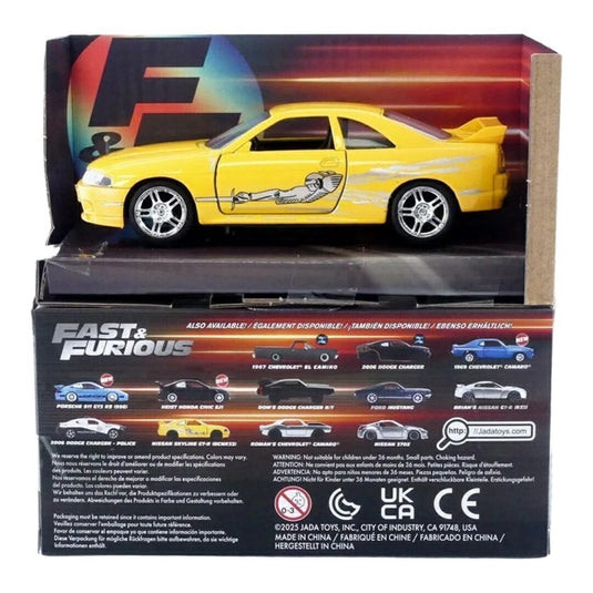 日産 スカイライン GT-R (R33) 1995 イエロー ワイルドスピード / Jada Toys 1/32 ミニカー