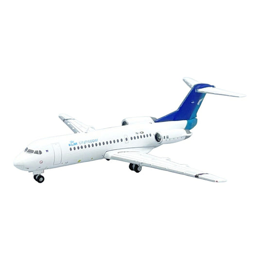 KLMオランダ航空 KLM Royal Dutch Airlines フォッカー 70 PH-KZM シルクエアー ハイブリッド塗装 / JC Wings 1/400 飛行機模型 旅客機