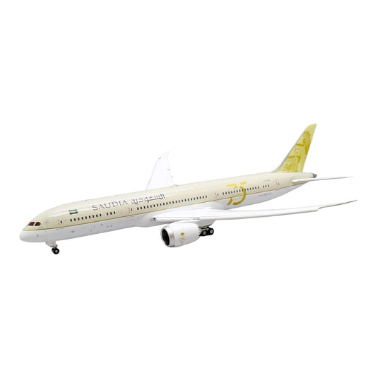 サウジアラビア航空 サウディア Saudi Arabian Airlines ボーイング 787-9 75周年特別塗装 フラップダウン仕様 HZ-ARE / JC Wings 1/200 飛行機模型 旅客機