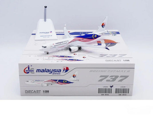 マレーシア航空 Malaysia Airlines ボーイング 737-MAX8 9M-MVA / JC Wings 1/200 飛行機模型 旅客機
