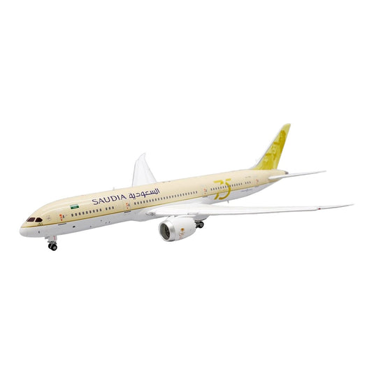 サウジアラビア航空 Saudi Arabian Airlines ボーイング 787-9 75周年記念塗装 フラップダウン仕様 HZ-ARE / JC Wings 1/400 飛行機模型 旅客機