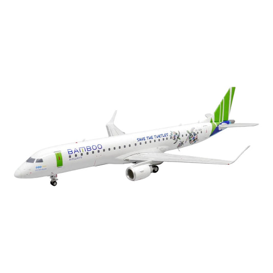 バンブー・エアウェイズ Bamboo Airways エンブラエル 190 OY-GDB 「SAVE THE TURTLES」特別塗装 / JC Wings 1/200 飛行機模型 旅客機