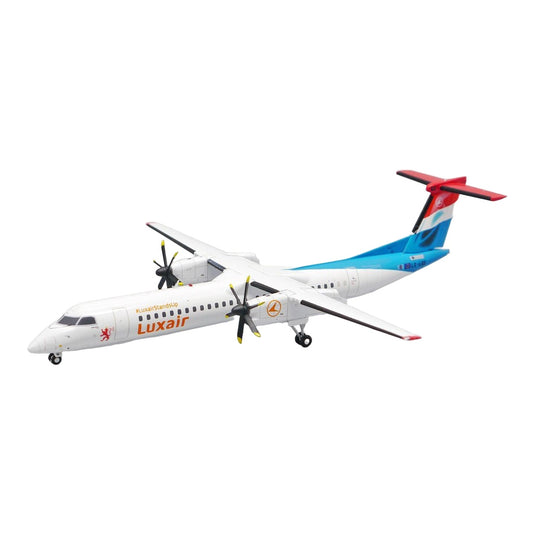 ルクスエア Luxair ボンバルディア DHC-8-400 LX-LGE / JC Wings 1/200 飛行機模型 旅客機
