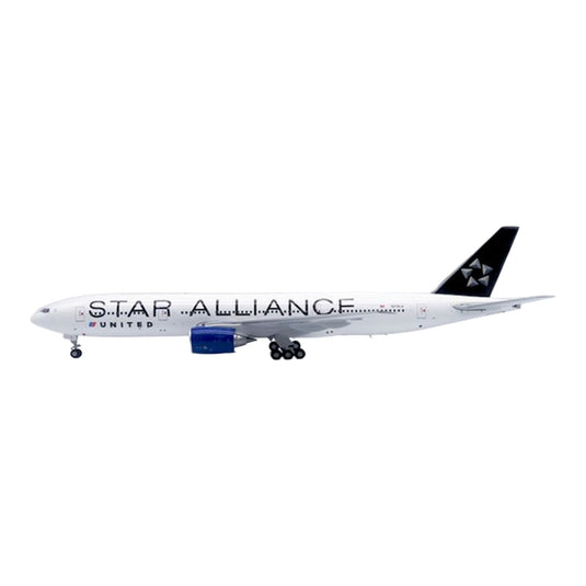 ユナイテッド航空 United Airlines ボーイング 777-200ER N218UA スターアライアンス塗装 フラップダウン版 / JC Wings 1/200 飛行機模型 旅客機