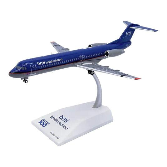 ブリティッシュ・ミッドランド航空 British Midland フォッカー 100 G-BXWF / JC Wings 1/200 飛行機模型 旅客機