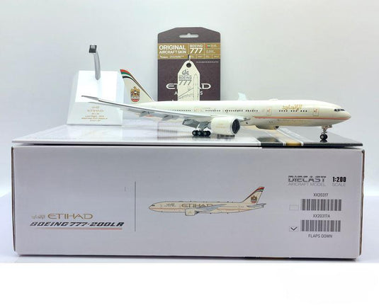 エティハド航空 Etihad Airways ボーイング 777-200LR A6-LRB Aviationtag付き / JC Wings 1/200 飛行機模型 旅客機