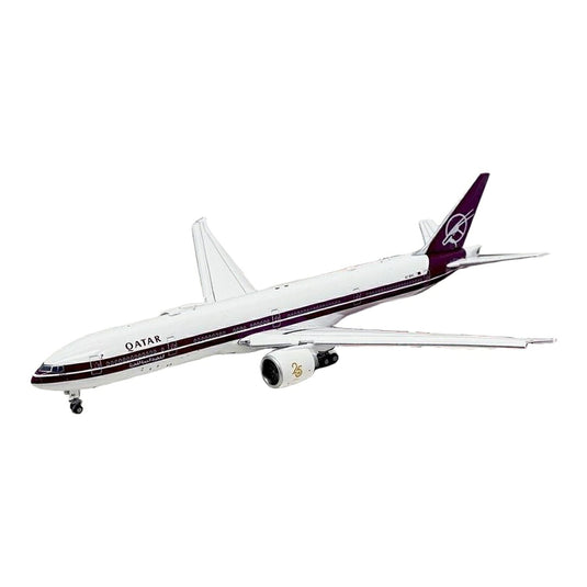 カタール航空 Qatar Airways ボーイング 777-300ER レトロ塗装 フラップダウン仕様 A7-BAC / JC Wings 1/400 飛行機模型 旅客機