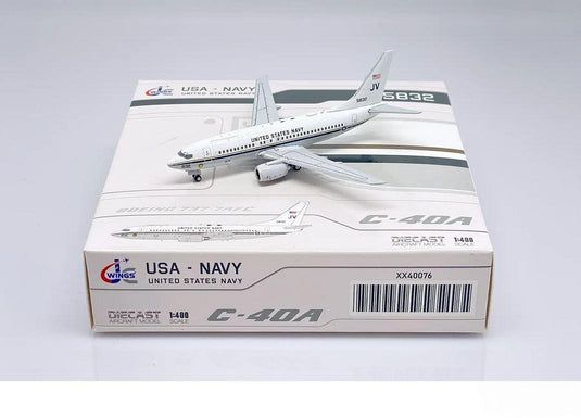 アメリカ海軍 U.S. Navy ボーイング C-40 クリッパー 165832 / JC Wings 1/400 飛行機模型 ミリタリー