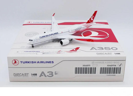 ターキッシュエアラインズ Turkish Airlines エアバス A350-900 TC-LGH フラップダウン仕様 / JC Wings 1/400 飛行機模型 旅客機