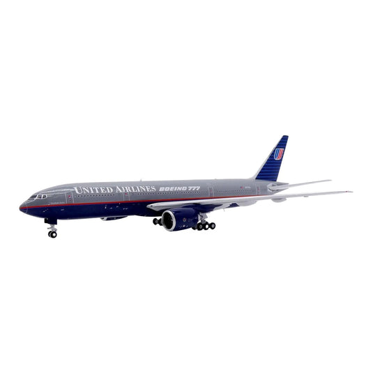 ユナイテッド航空 United Airlines ボーイング 777-200 N777UA バトルシップ塗装 / JC Wings 1/400 飛行機模型 旅客機