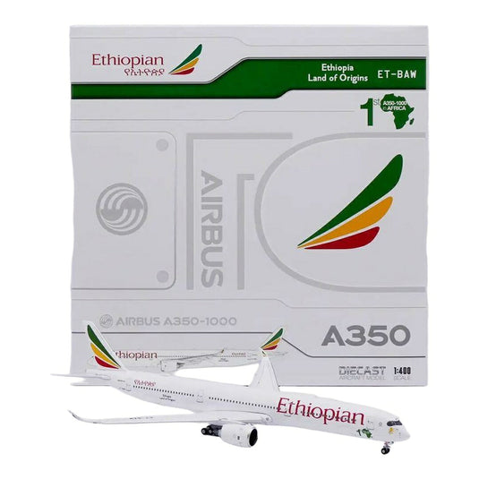 エチオピア航空 Ethiopian Airlines エアバス A350-1000 ET-BAW フラップダウン仕様 / JC Wings 1/400 飛行機模型 旅客機