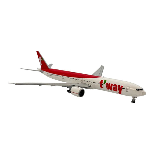 ティーウェイ航空 T'way Air ボーイング 777-300ER HL8706 フラップダウン仕様 / JC Wings 1/400 飛行機模型 旅客機