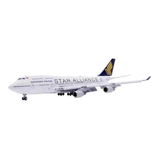 シンガポール航空 Singapore Airlines ボーイング 747-400 9V-SPP スターアライアンス塗装 フラップダウン仕様 / JC Wings 1/400 飛行機模型 旅客機