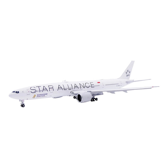 シンガポール航空 Singapore Airlines ボーイング 777-300ER 9V-SWM スターアライアンス塗装 フラップダウン仕様 / JC Wings 1/400 飛行機模型 旅客機