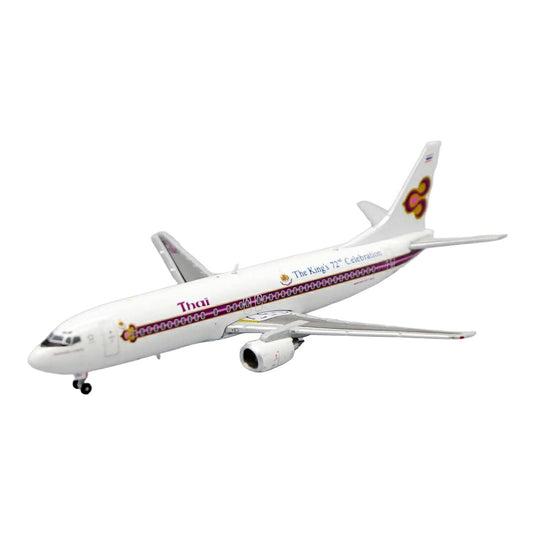タイ国際航空 Thai Airways ボーイング 737-400 国王72歳記念特別塗装 HS-TDJ / JC Wings 1/400 飛行機模型 旅客機