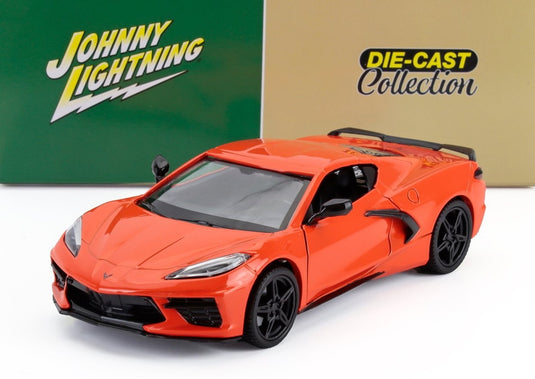 CHEVROLETシボレー コルベット 2020 オレンジ / JOHNNY LIGHTNING 1/24 ミニカー