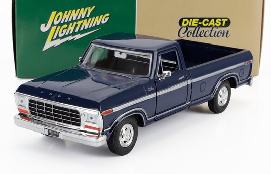 FORD USAフォードUSA F150 カスタム ピックアップ 1979 ブルー / JOHNNY LIGHTNING 1/24 ミニカー