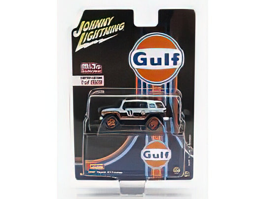 TOYOTA FJ CRUISER N 11 GULF RACING 2007 LIGHT BLUE ORANGE/JOHNNY LIGHTNING 1/64ミニカー