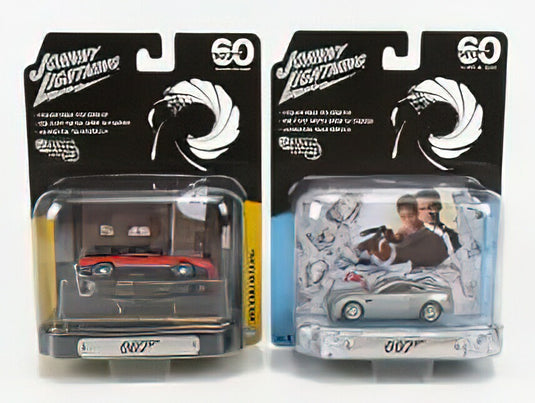 ASTON MARTIN SET 2X V12 VANQUISH JAMES BOND 007 DIE ANOTHER DAY LA MORTE PUO' ATTENDERE + FORD USA MUSTANG MACH 1 COUPE 1971 007 JAMES BOND DIAMONDS ARE FOREVER UNA CASCATA DI DIAMANTI GREY RED/JOHNNY LIGHTNING 1/64ミニカー