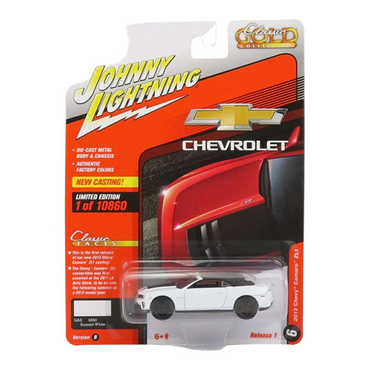 CHEVROLETシボレー CORVETTEコルベット ZL1 CABRIOLETカブリオレ 2013 WHITE BLACKホワイトブラック / JOHNNY LIGHTNING 1/64 ミニカー