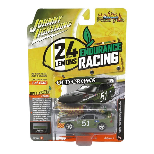 FORDフォード USA MUSTANGマスタング No.51 RACINGレーシング 1990 MILITARYミリタリー GREENグリーン / JOHNNY LIGHTNING 1/64 ミニカー