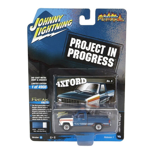 Fordフォード Rangerレンジャー 1984 ブルー/ホワイト / JOHNNY LIGHTNING 1/64 ミニカー トラック模型