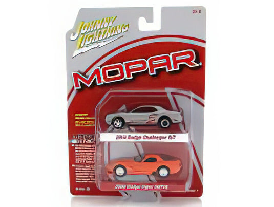 DODGE SET 2X CHALLENGER R/T 2014 + VIPER SRT10 2008 SILVER RED ORANGE/JOHNNY LIGHTNING 1/64ミニカー