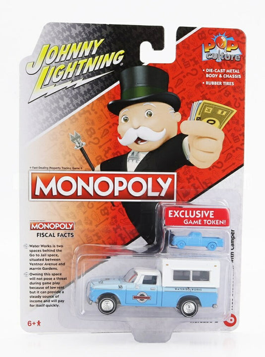 Studebakerスチュードベーカー ピックアップ キャンパー モノポリ 1960 ライトブルーホワイト / JOHNNY LIGHTNING 1/64 ミニカー