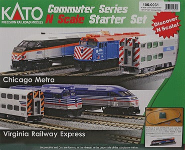 メトラ MP36PH 通勤列車 スターターセット (客車3両・線路・パワーパック付) / KATO Nゲージ 鉄道模型 外国鉄道