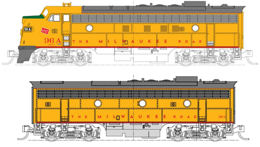 ミルウォーキー・ロード EMD FP7A-F7B ディーゼル機関車セット