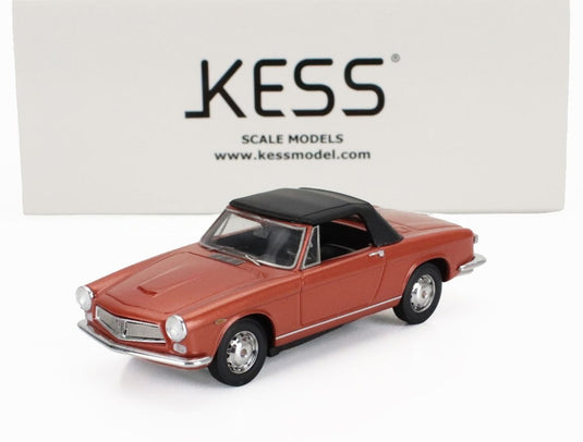 【予約】2026年発売予定ALFA ROMEO 2600 SPIDER クローズド SPECIALE GHIA 1962 カッパーメタリックブラック/ Kess-Model 1/43 ミニカー